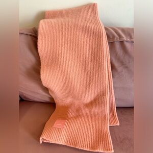Chic Acne Studios Wool Scarf in Peach - Like-New Condition